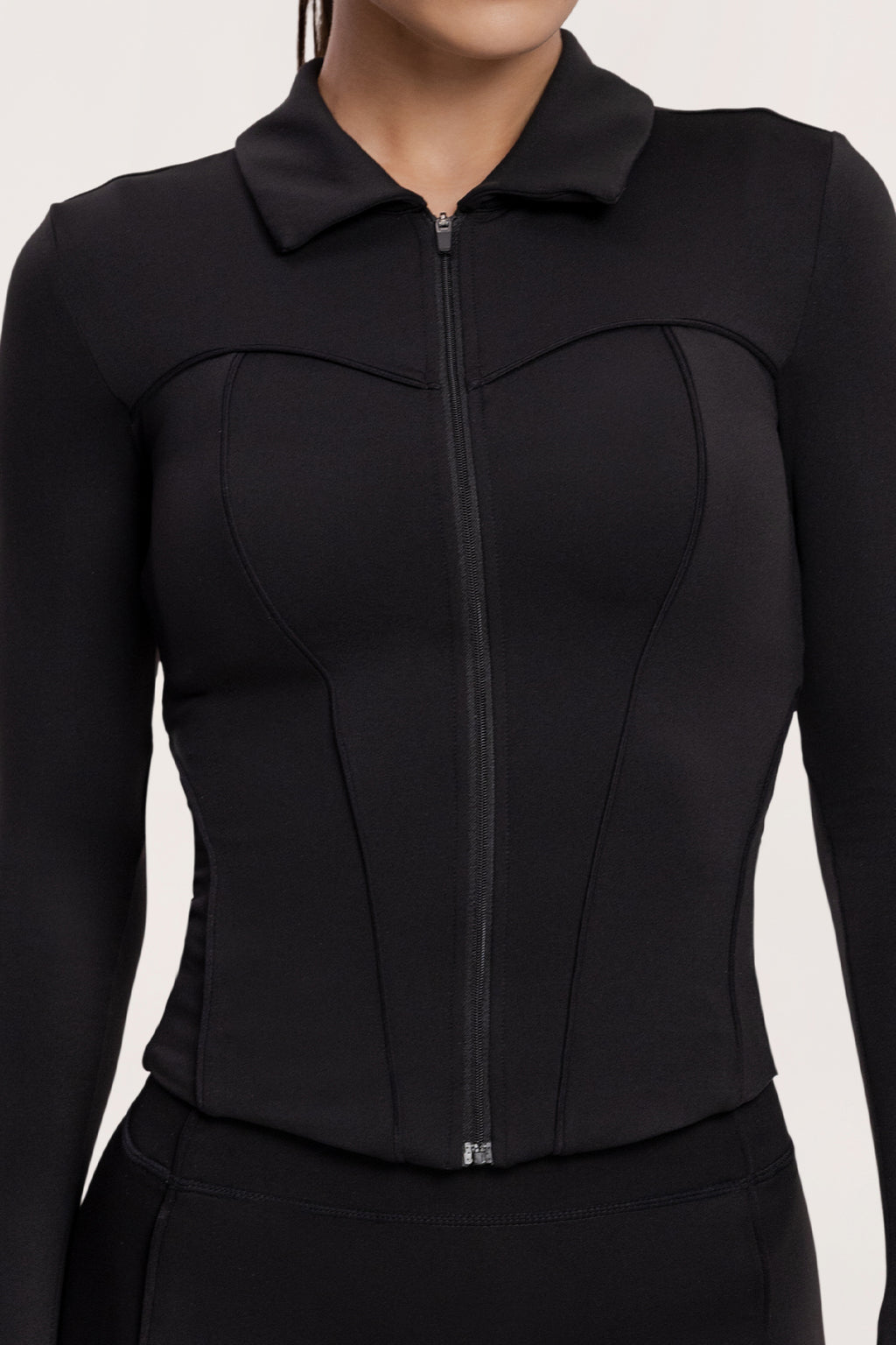 Mikina na zips pilates era black