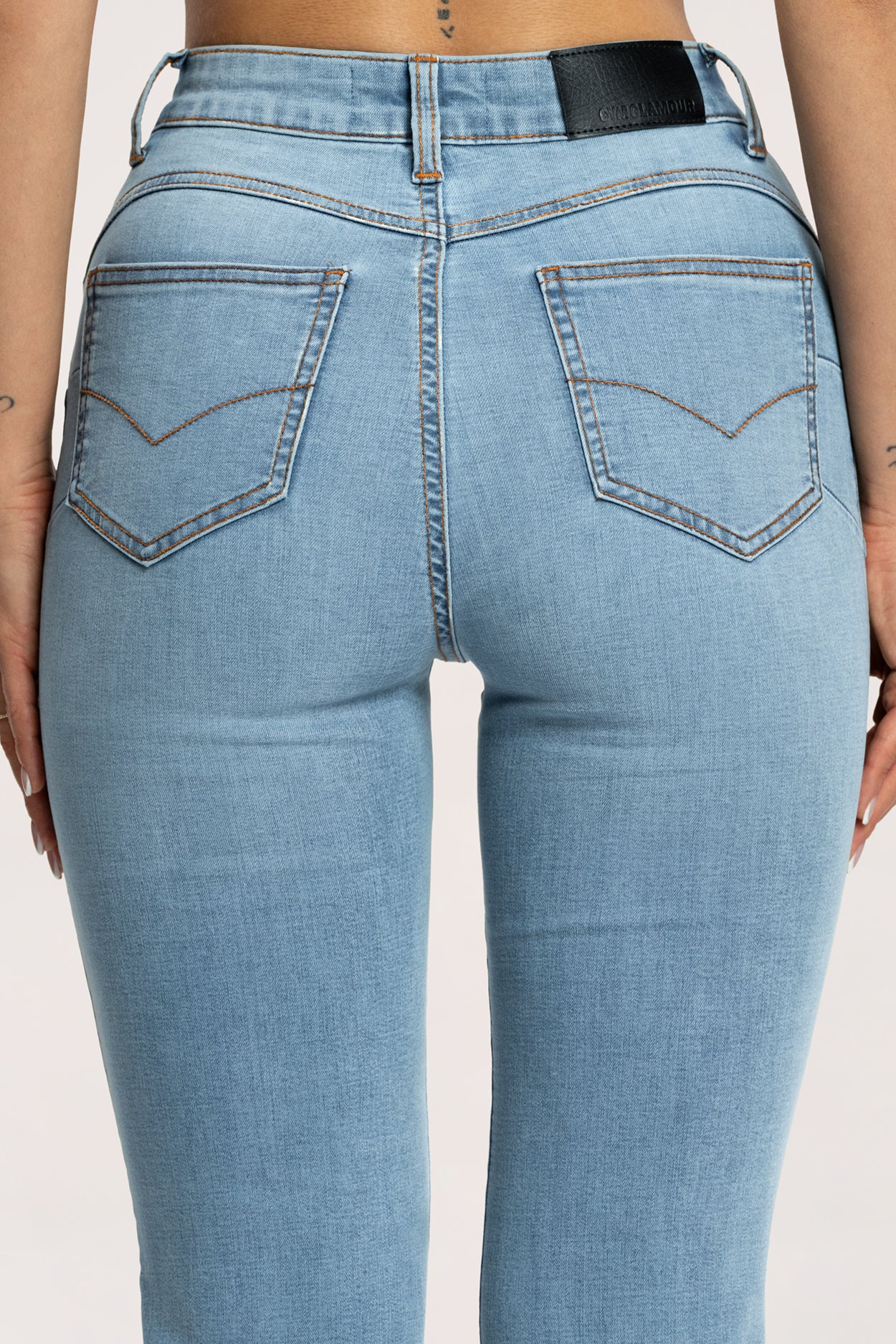 Džínsy zvony  long perfect slim light blue