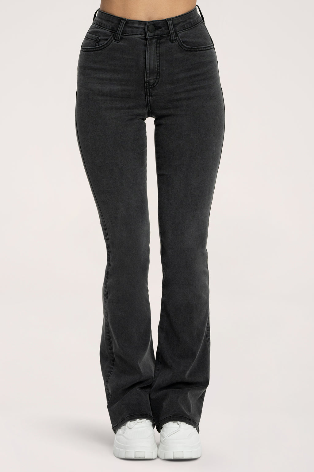 Džínsy zvony  long perfect slim black