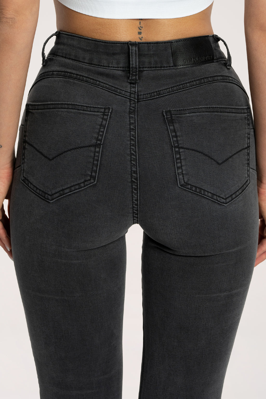 Džínsy zvony  long perfect slim black
