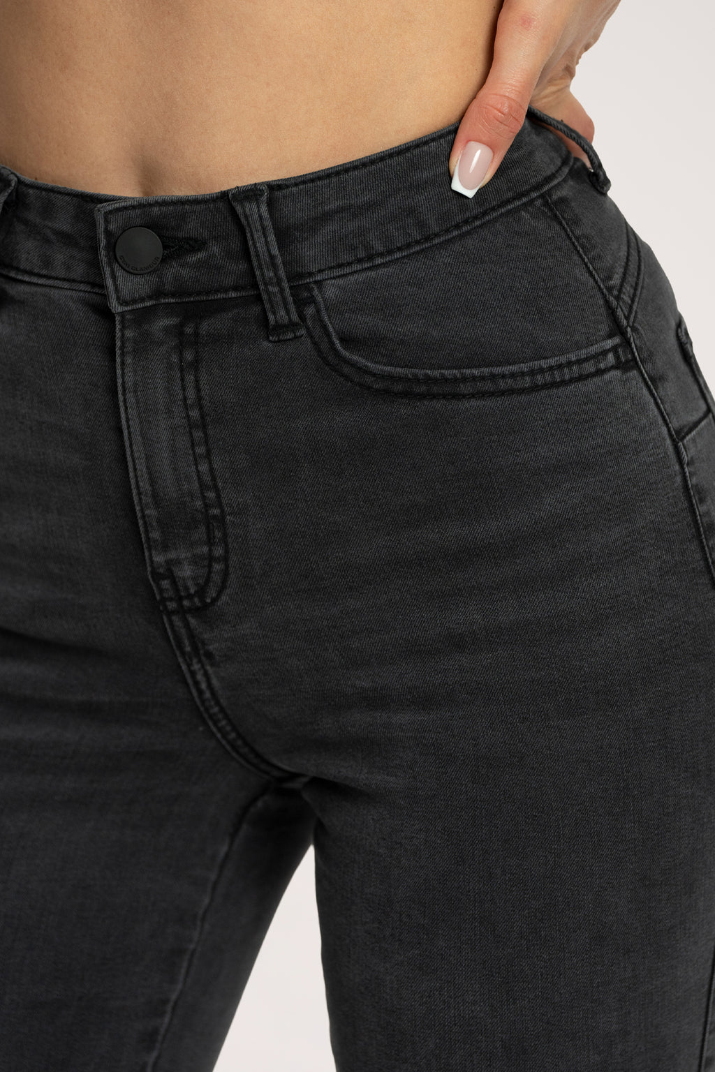 Džínsy zvony  long perfect slim black