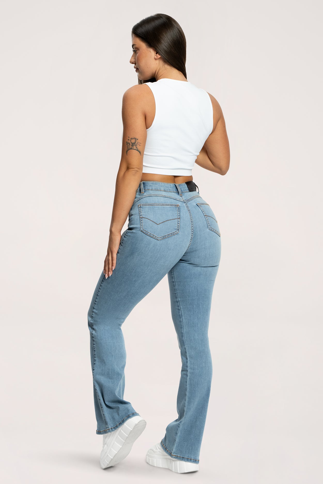 Džínsy zvony perfect slim light blue