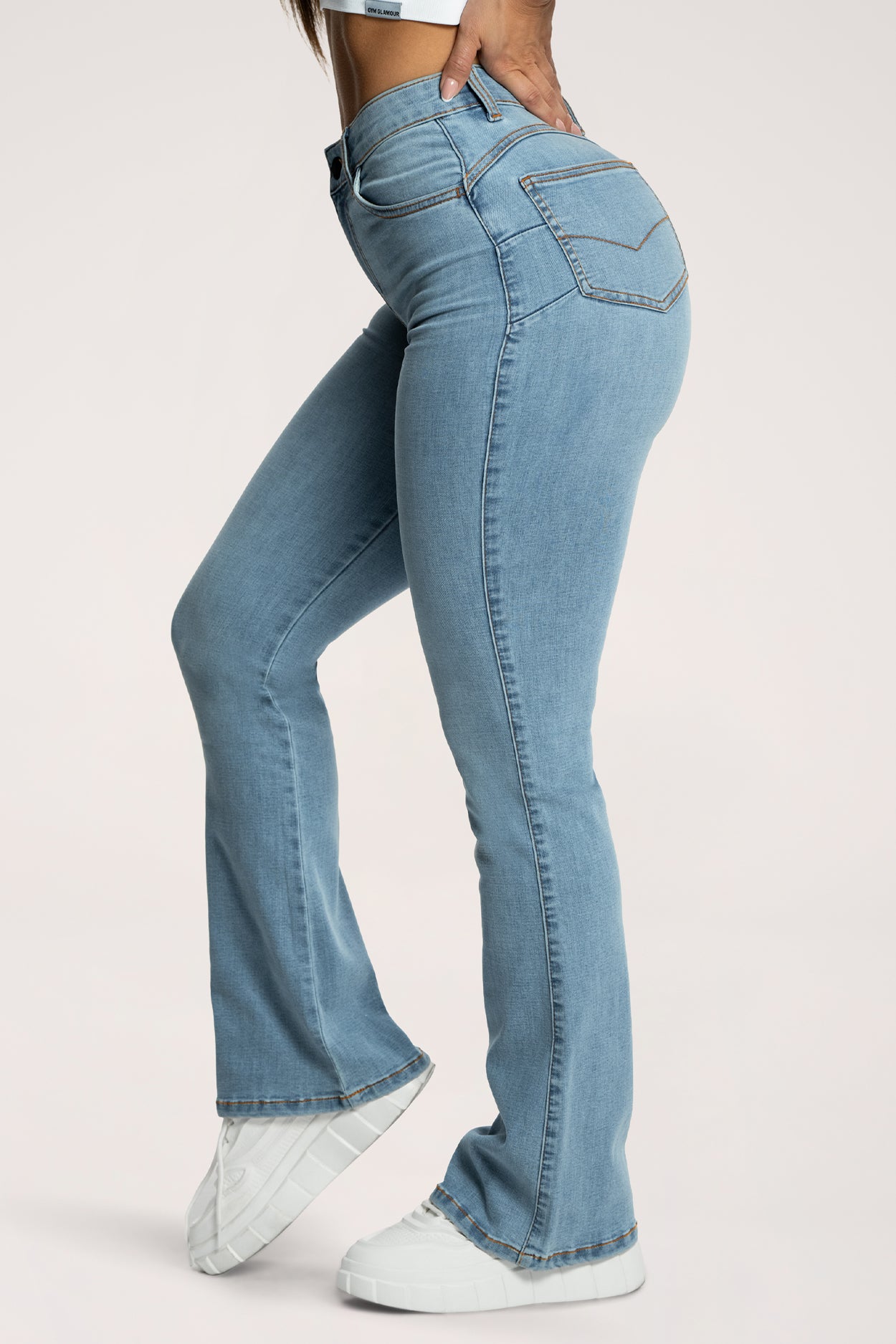 Džínsy zvony perfect slim light blue