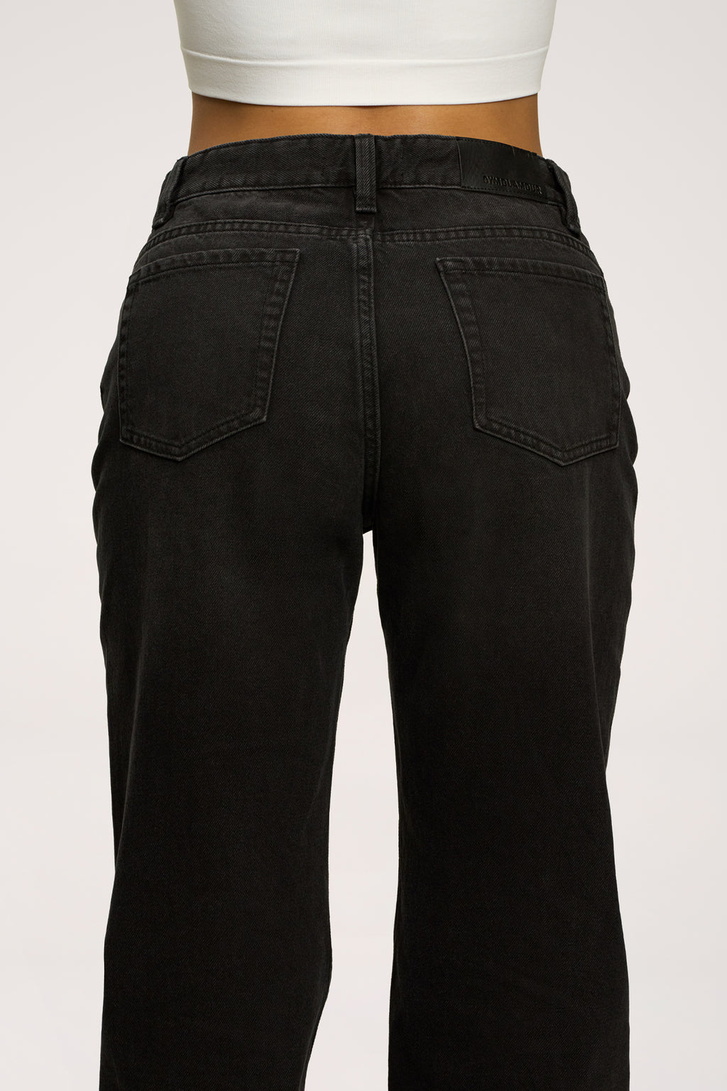 Džínsy wide relaxed black