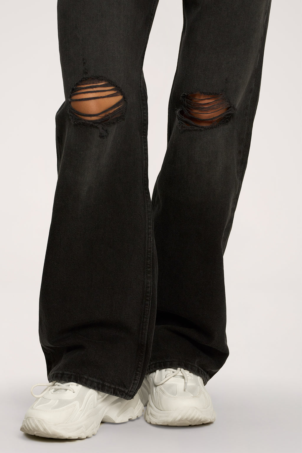 Džínsy wide relaxed black