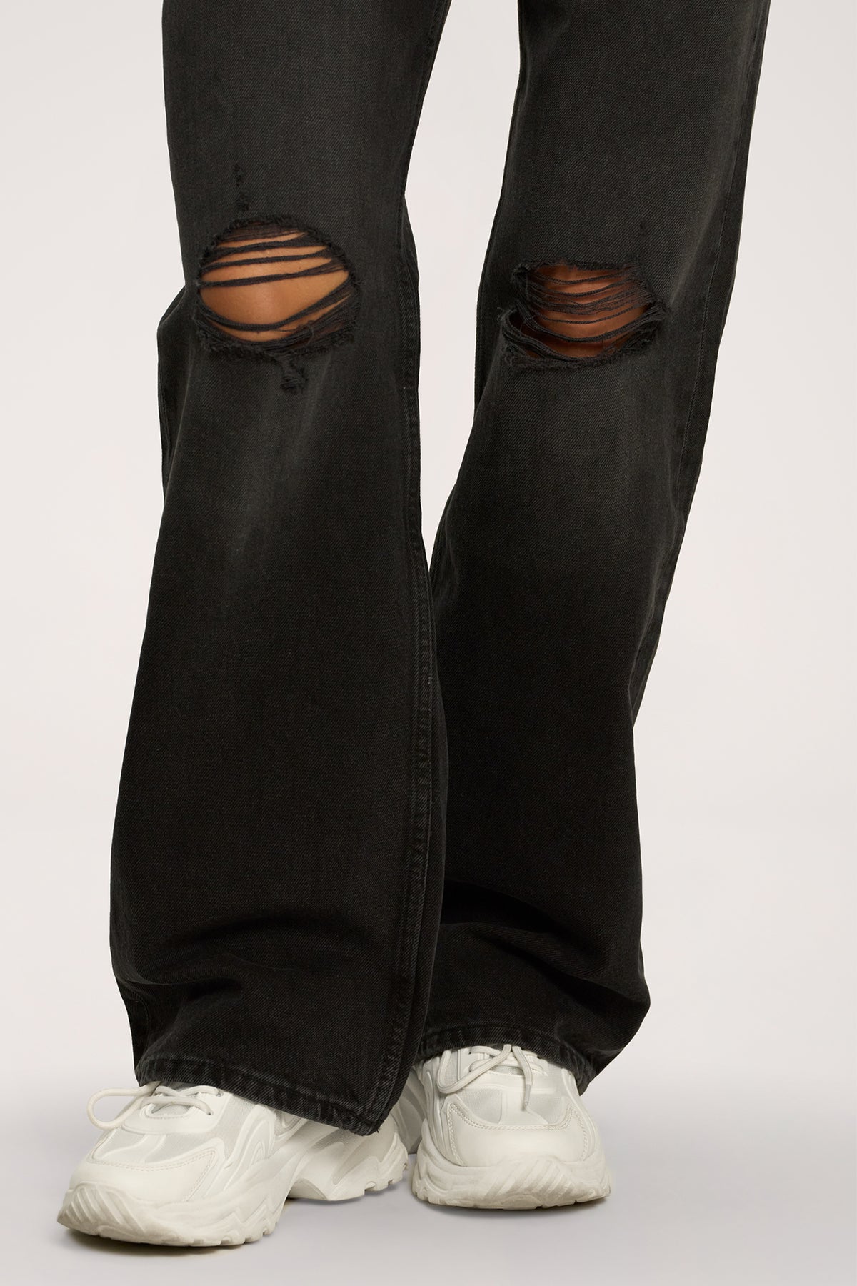 Džínsy wide relaxed black