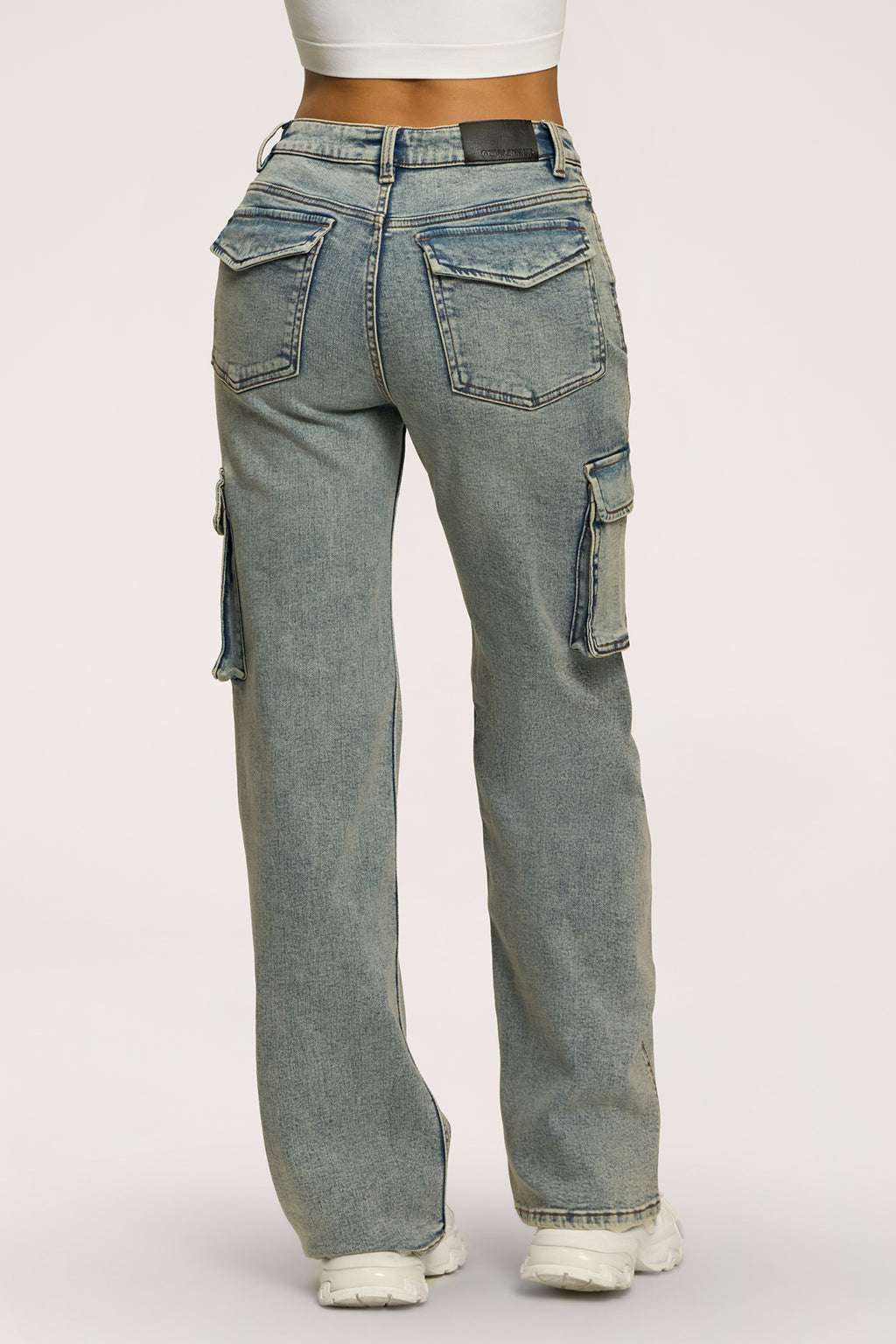 Džínsy cargo washed blue