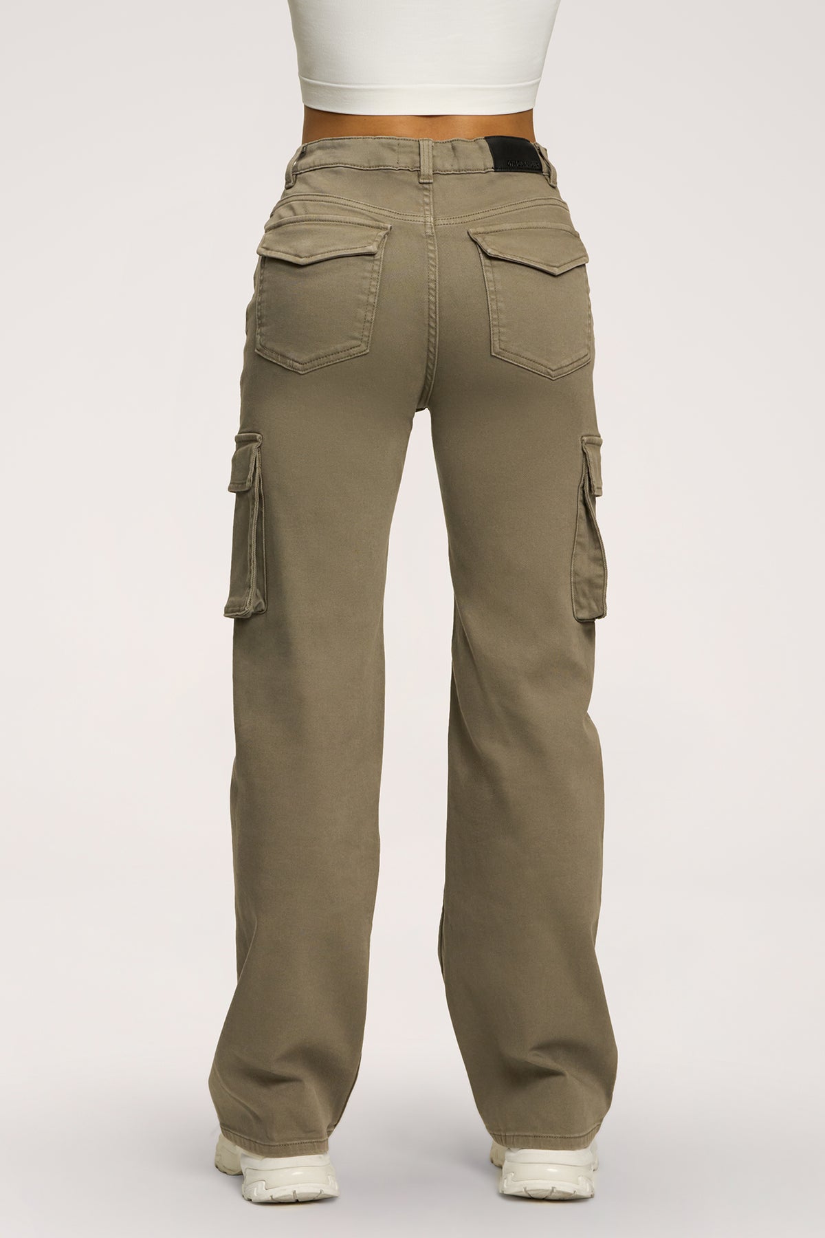 Džínsy cargo green olive