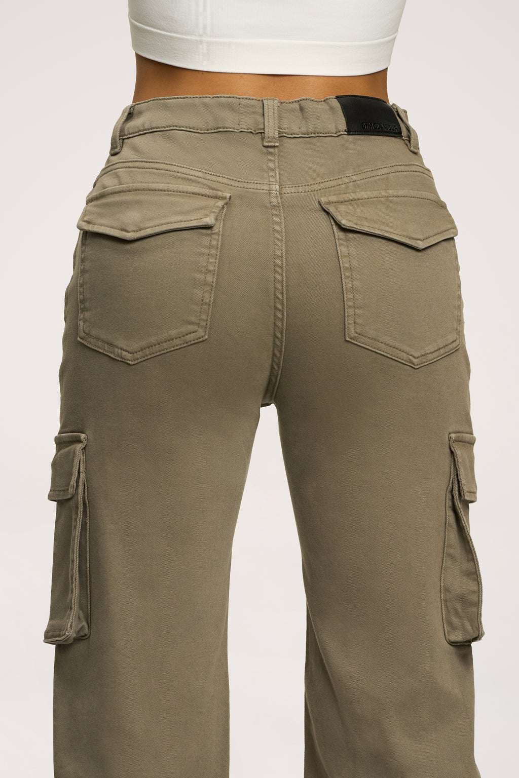 Džínsy cargo green olive