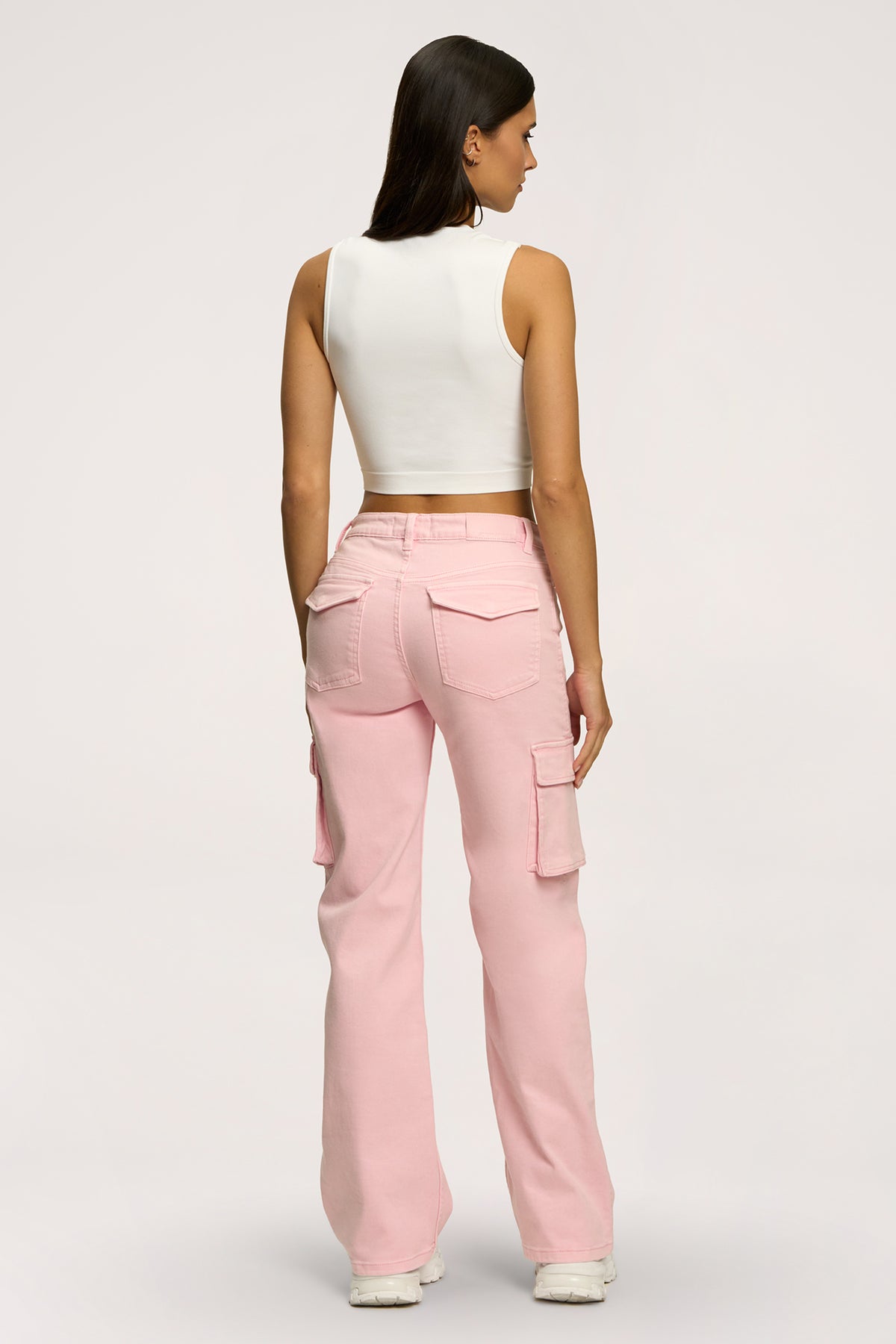 Džínsy cargo light pink