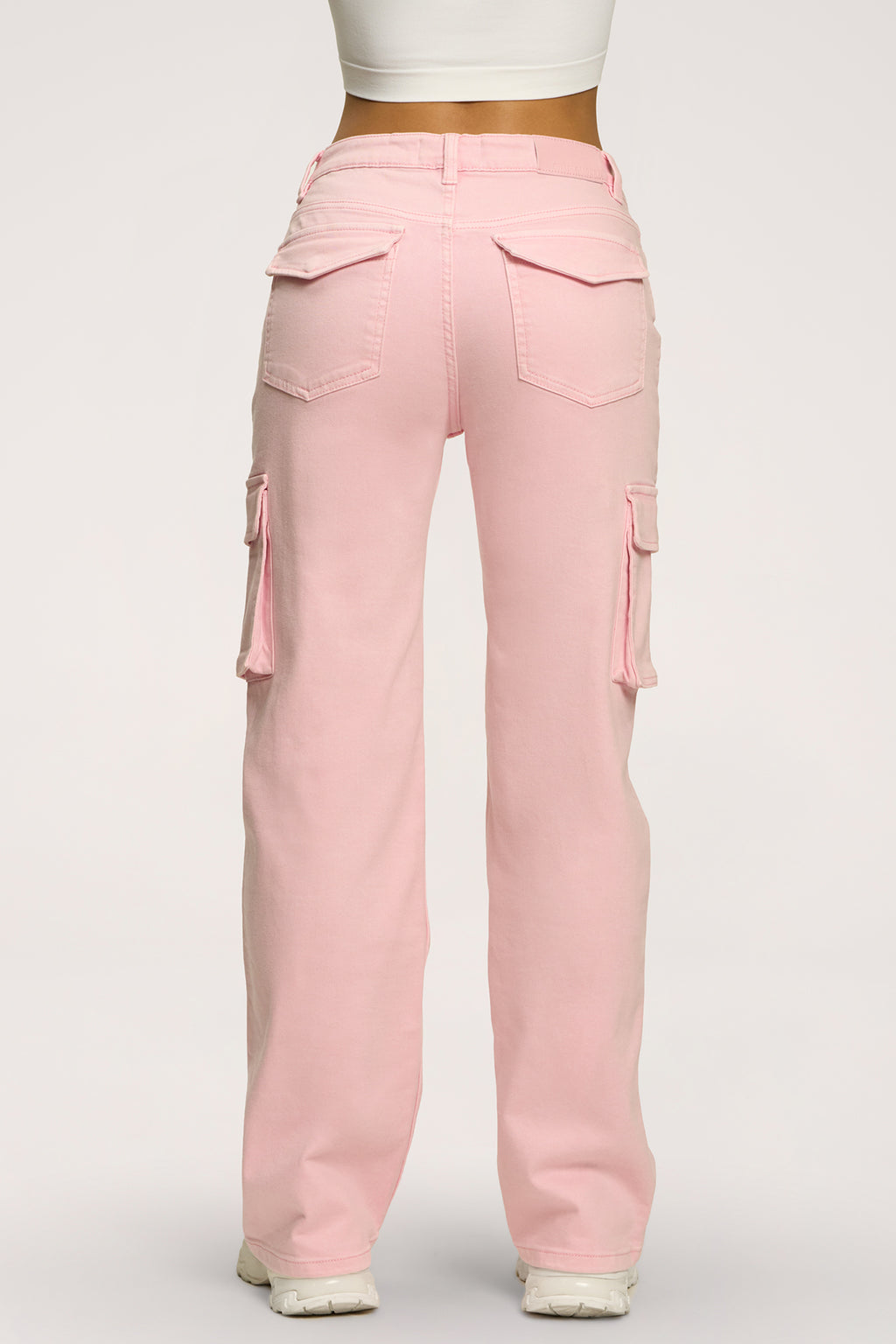 Džínsy cargo light pink