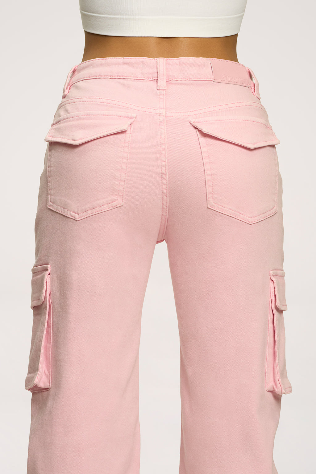 Džínsy cargo light pink