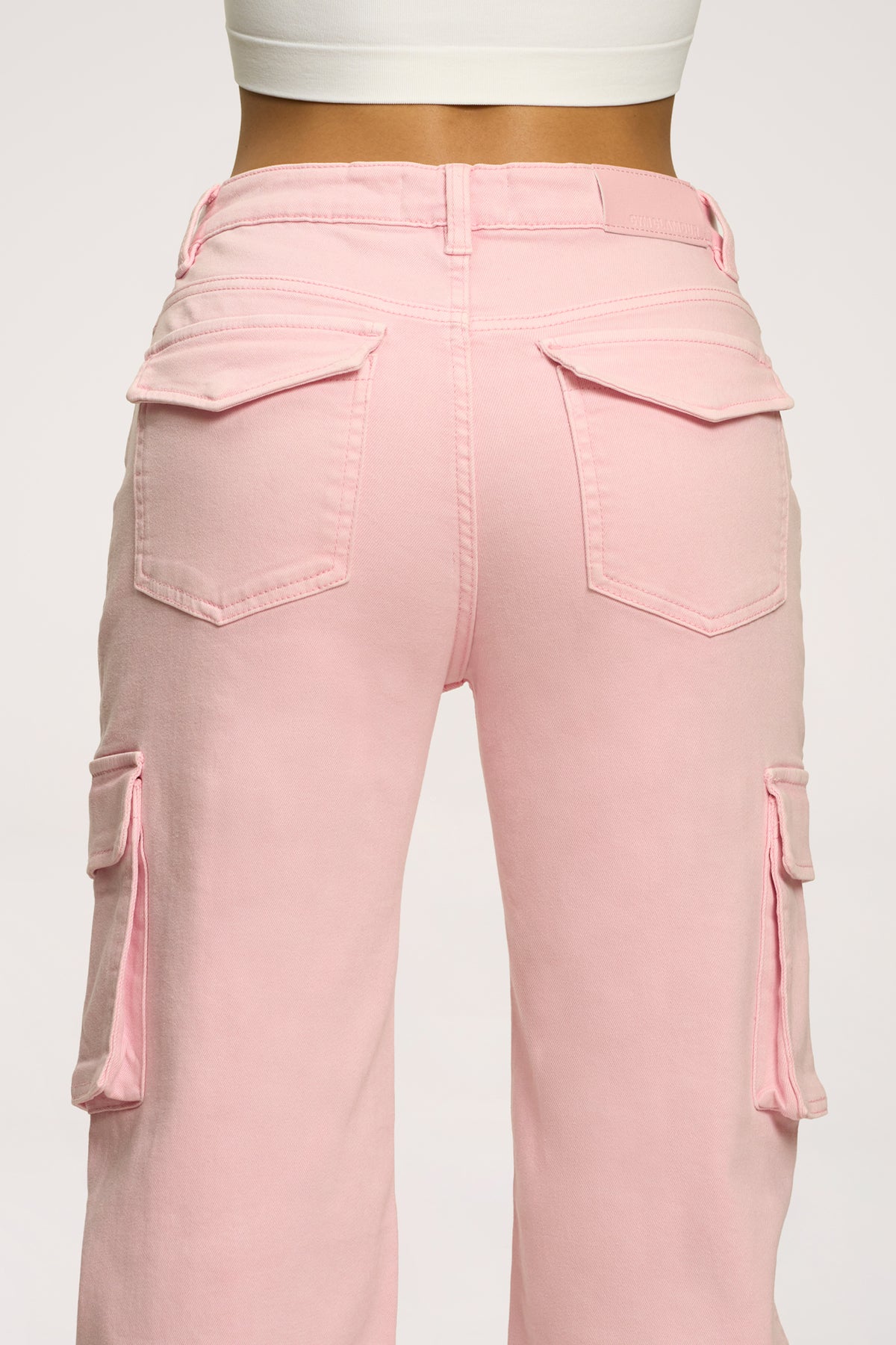 Džínsy cargo light pink