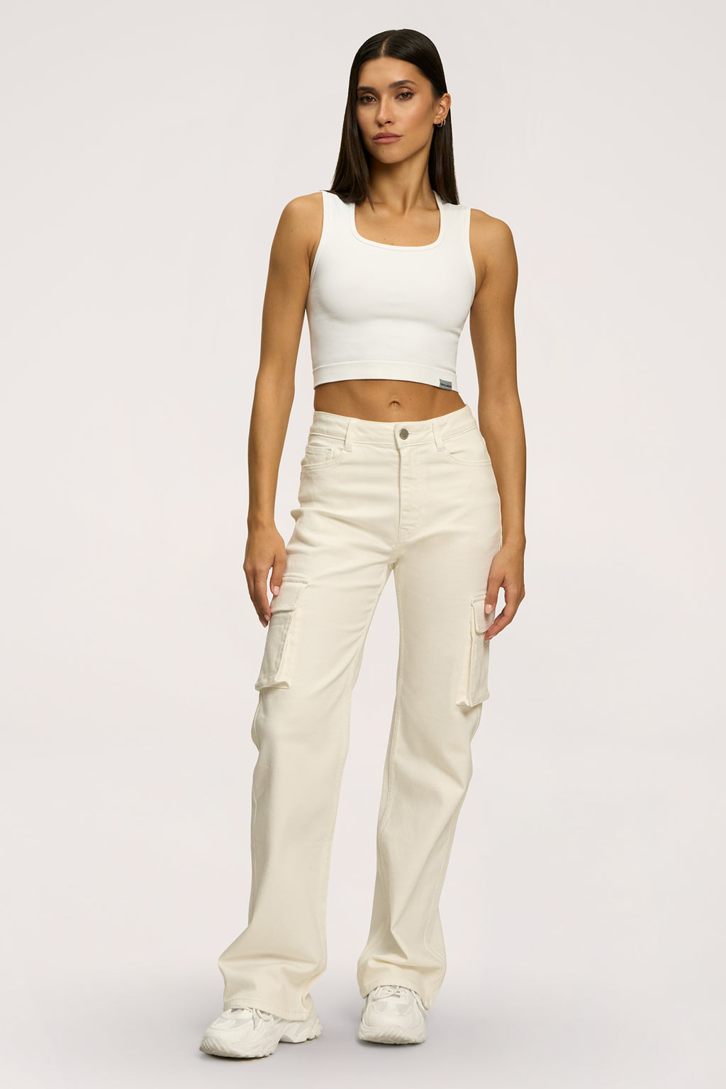 Džínsy cargo off white