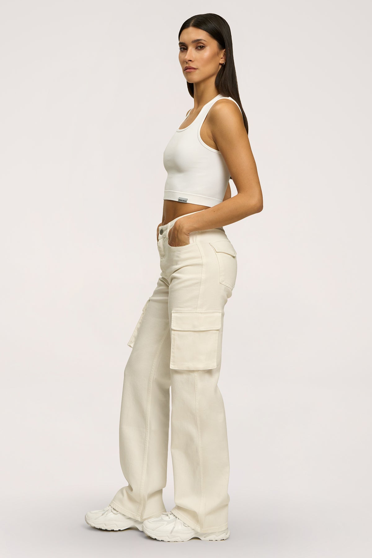Džínsy cargo off white