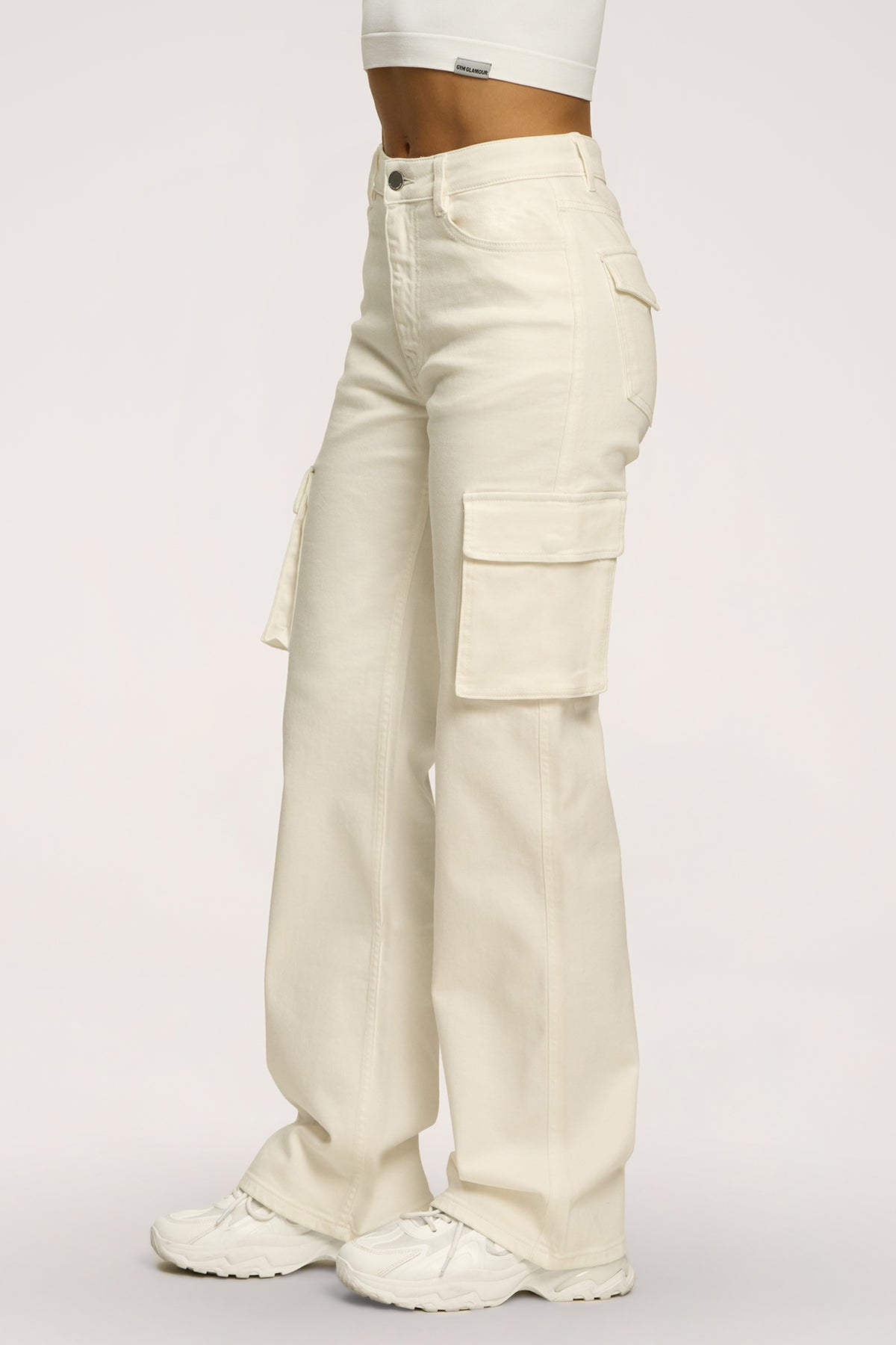 Džínsy cargo off white