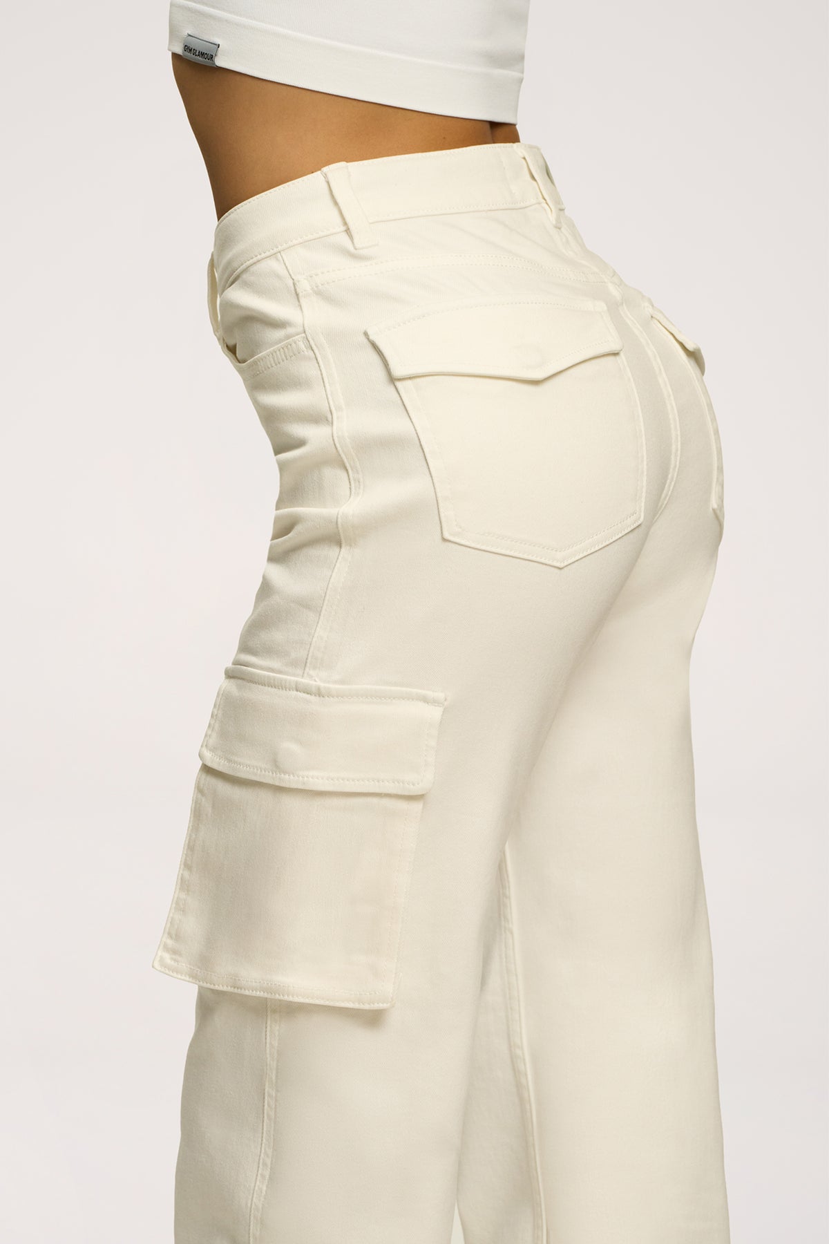 Džínsy cargo off white
