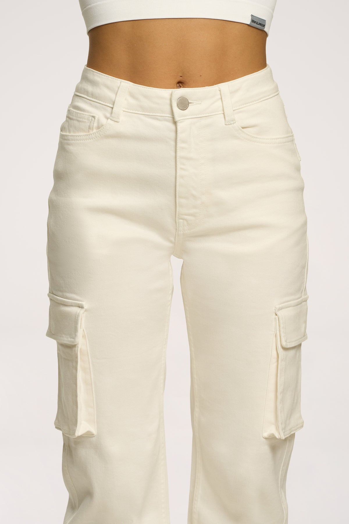 Džínsy cargo off white