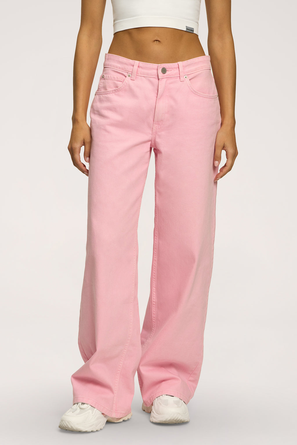 Džínsy boyfriend pink