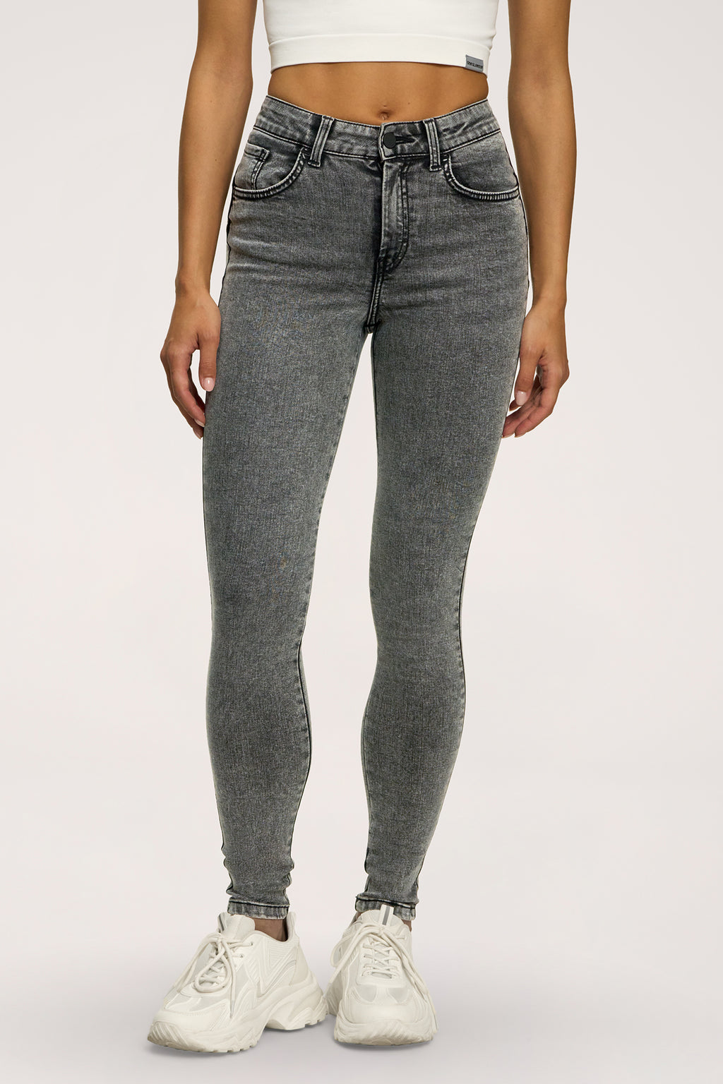 Džínsy skinny perfect slim light grey