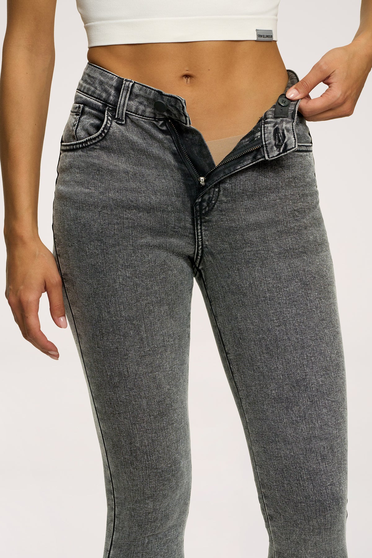 Džínsy skinny perfect slim light grey