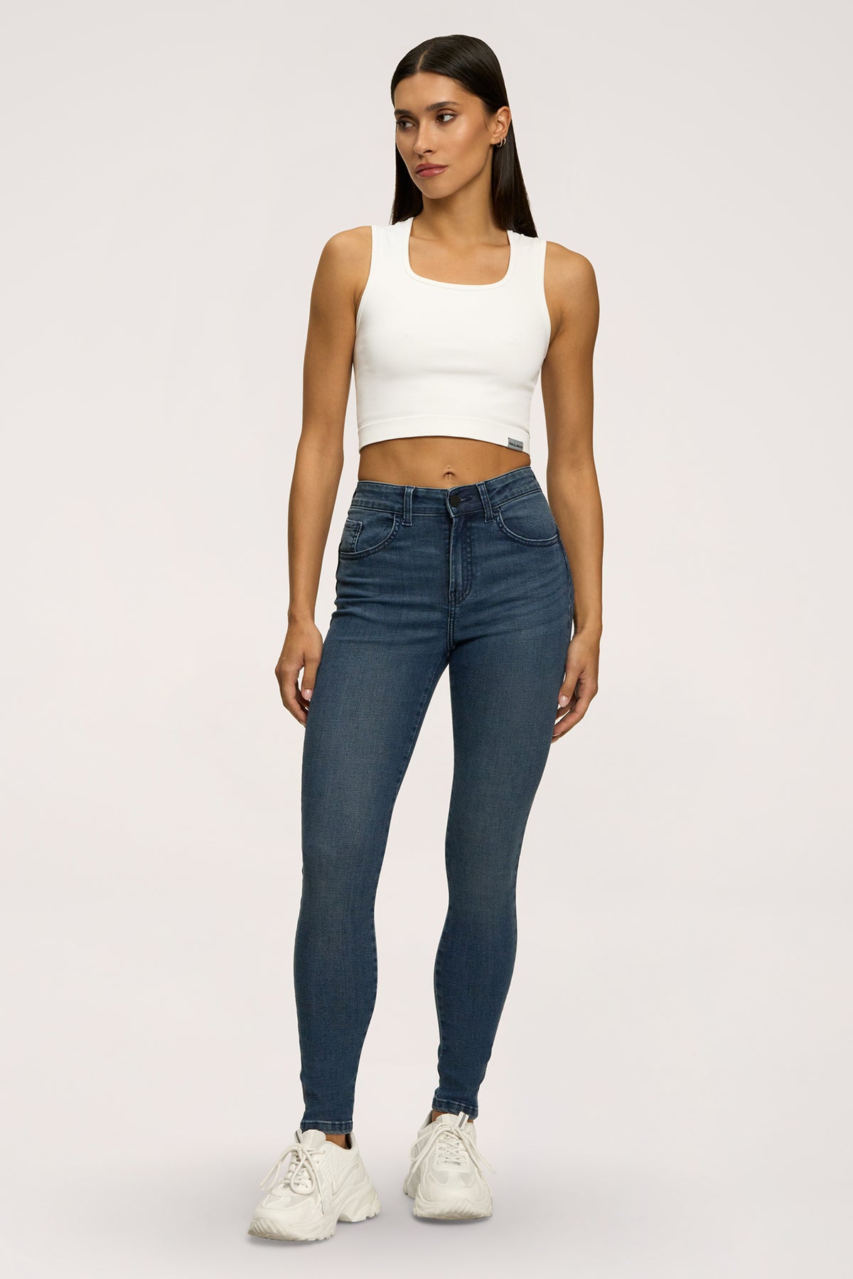 Džínsy skinny perfect slim navy blue