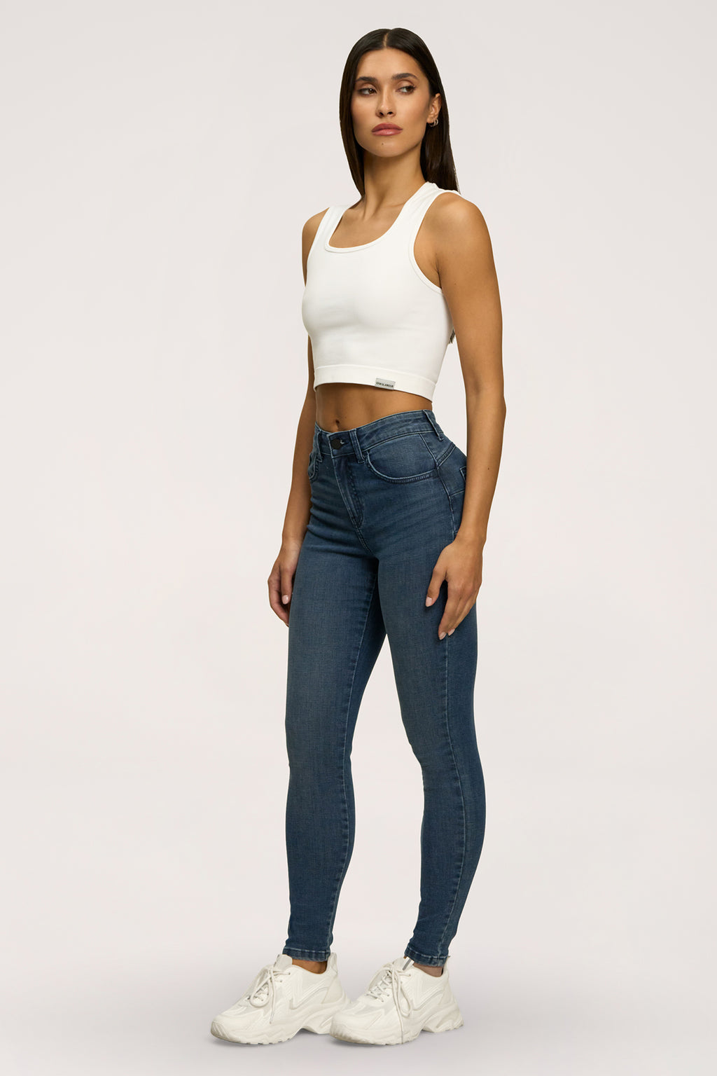 Džínsy skinny perfect slim navy blue