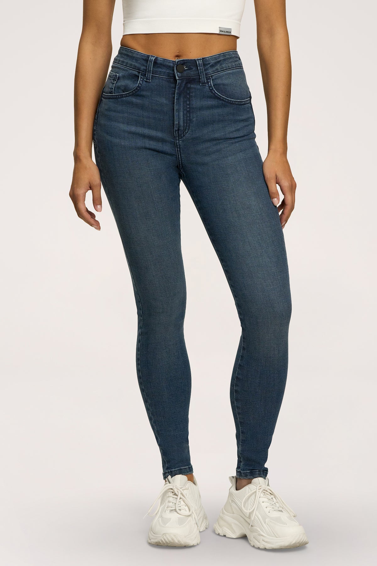 Džínsy skinny perfect slim navy blue