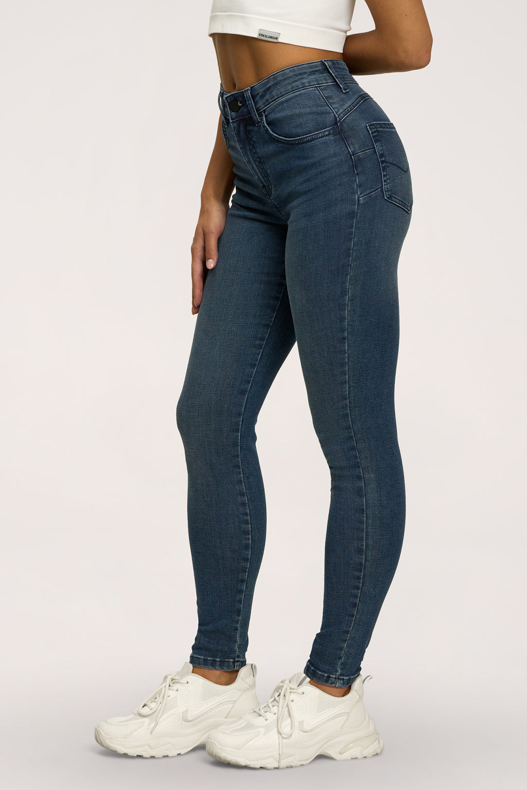 Džínsy skinny perfect slim navy blue