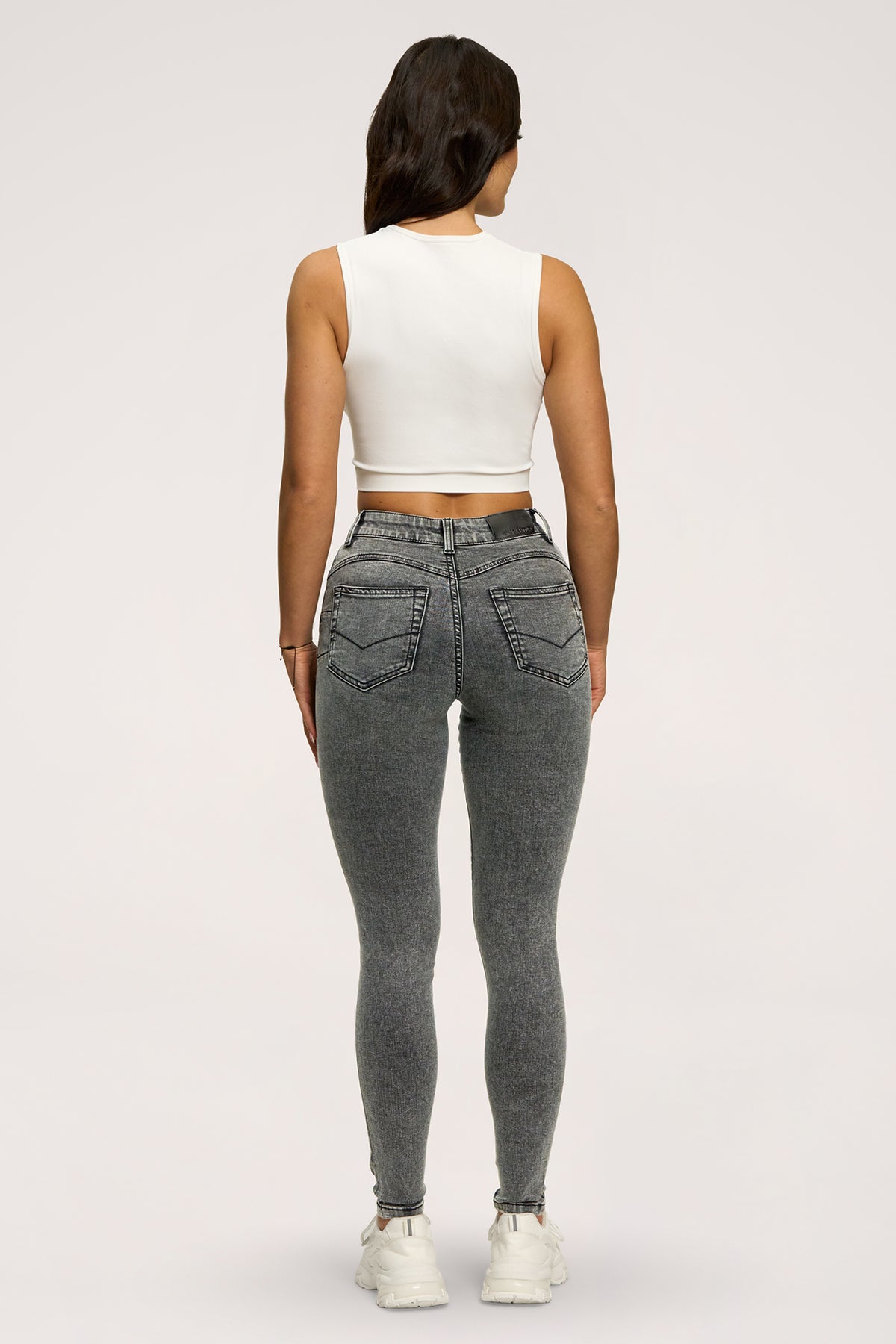 Džínsy skinny perfect slim light grey