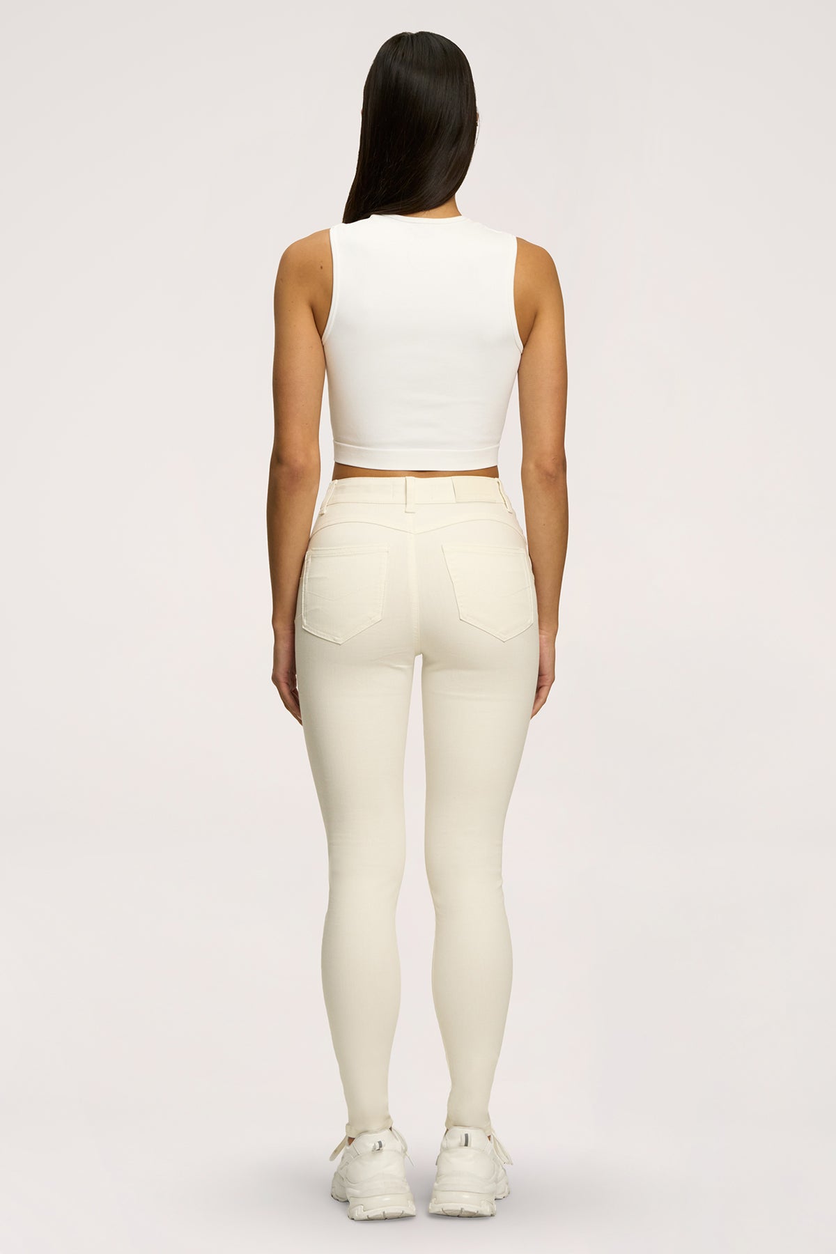 Džínsy skinny perfect slim off white