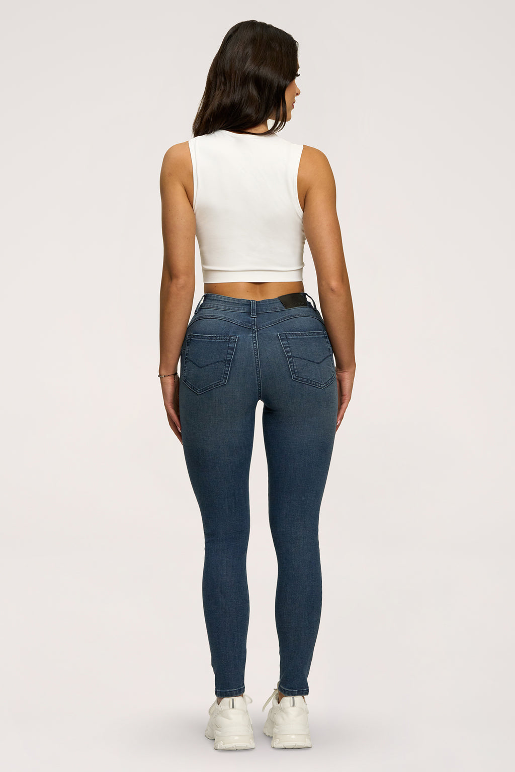 Džínsy skinny perfect slim navy blue