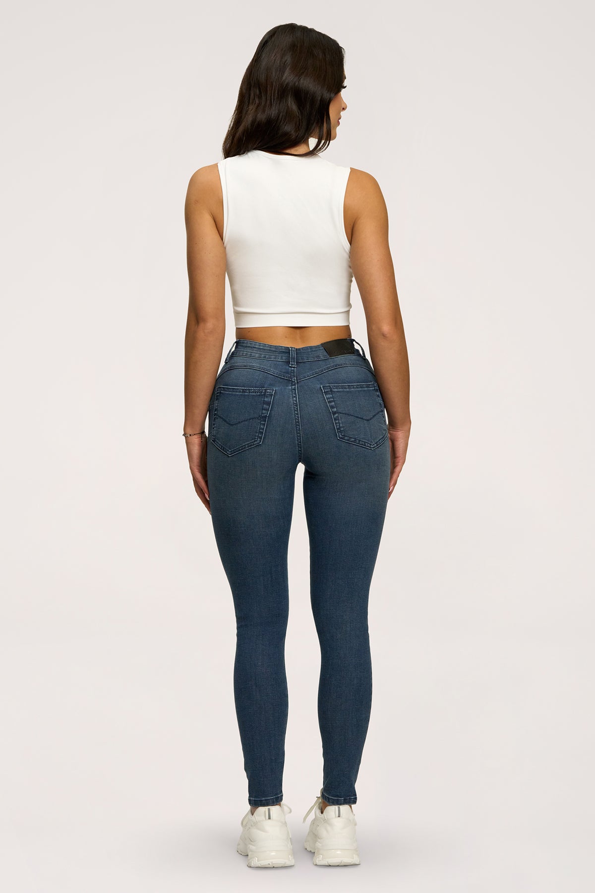 Džínsy skinny perfect slim navy blue
