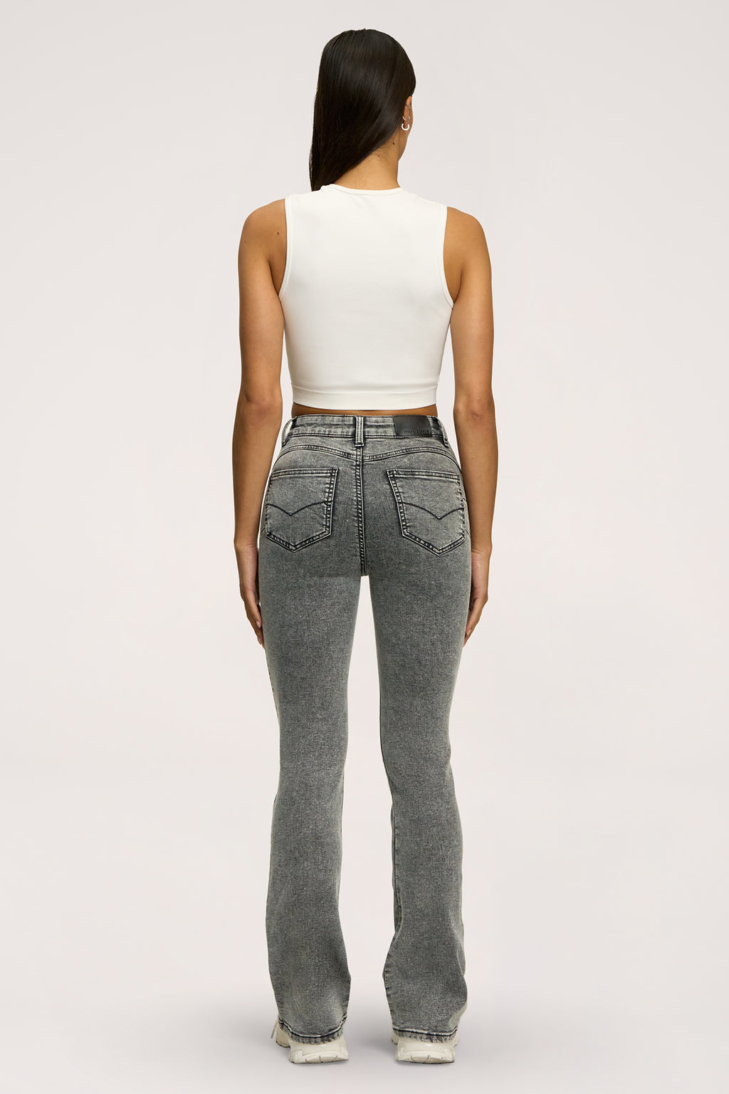 Džínsy zvony perfect slim light grey