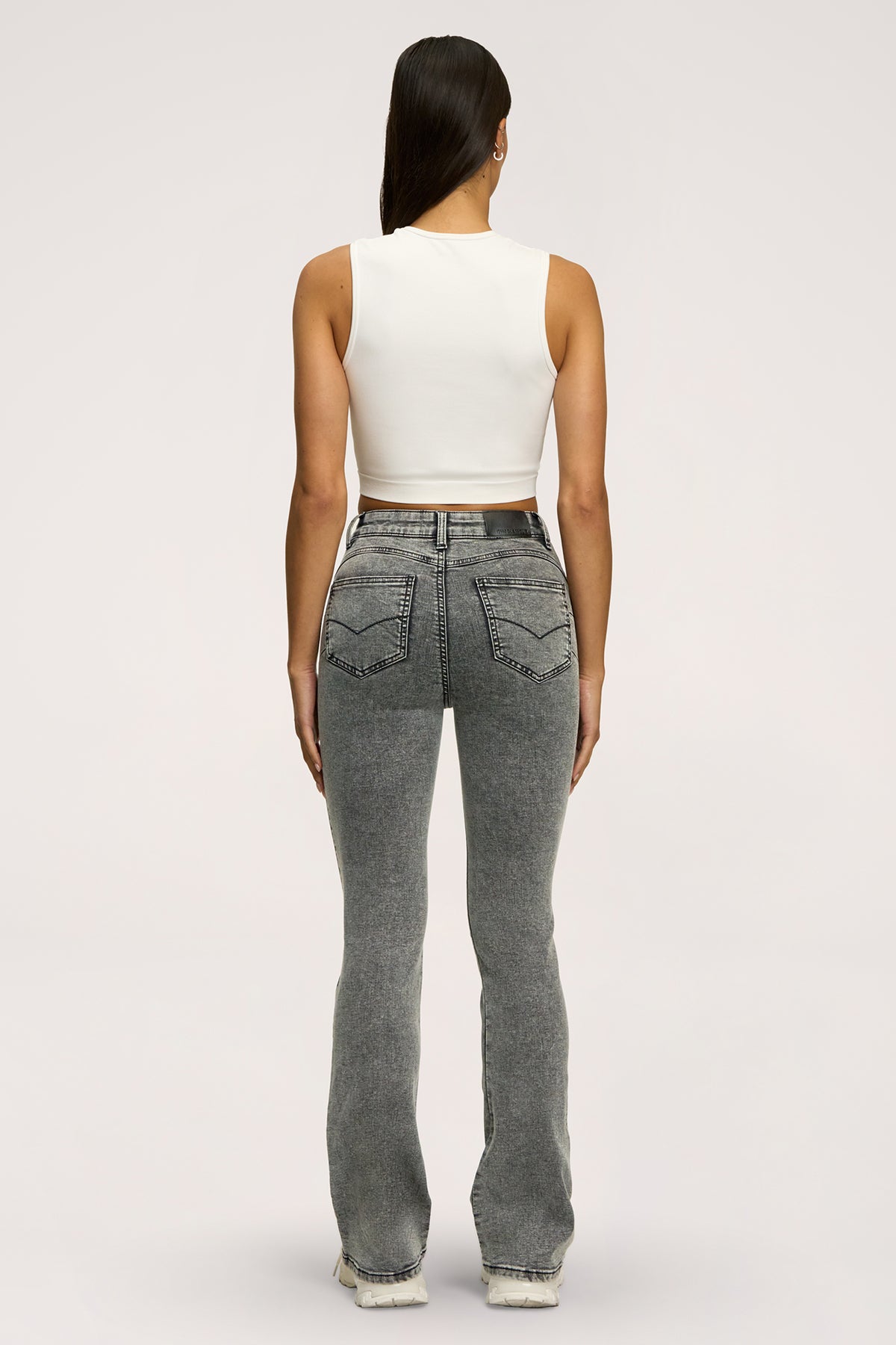 Džínsy zvony perfect slim light grey