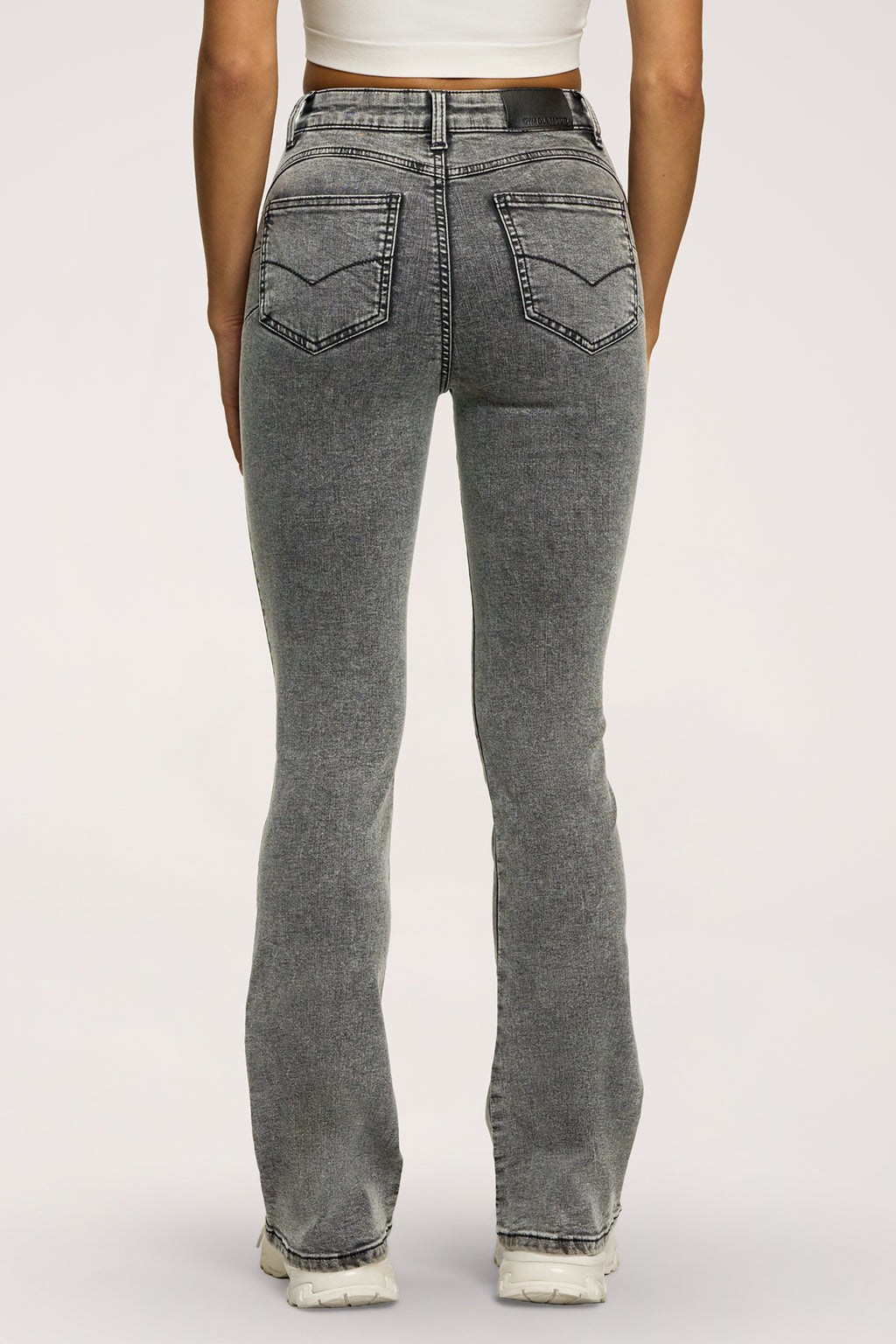 Džínsy zvony perfect slim light grey