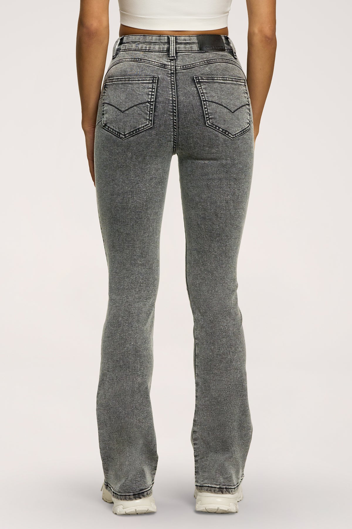 Džínsy zvony perfect slim light grey