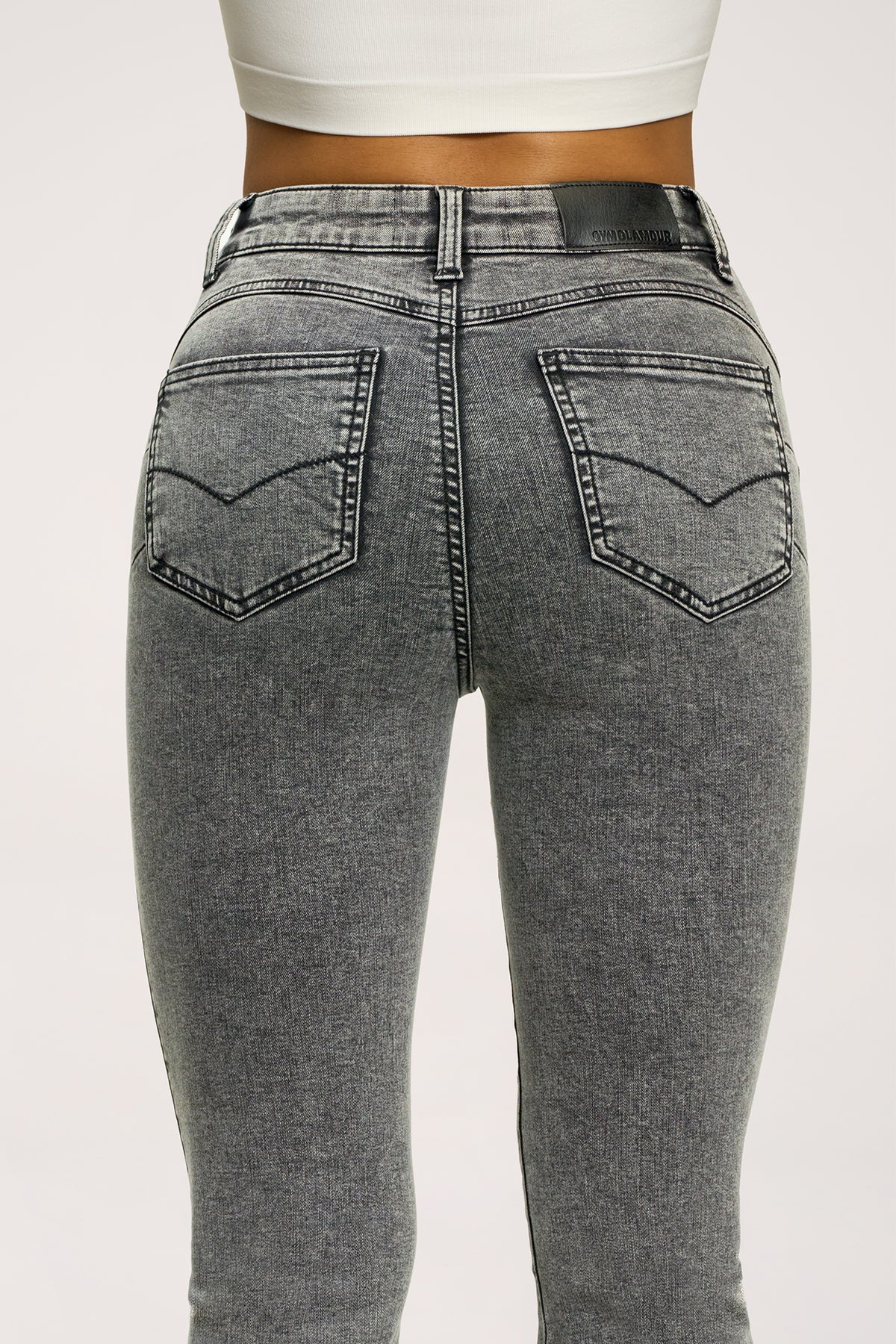 Džínsy zvony perfect slim light grey