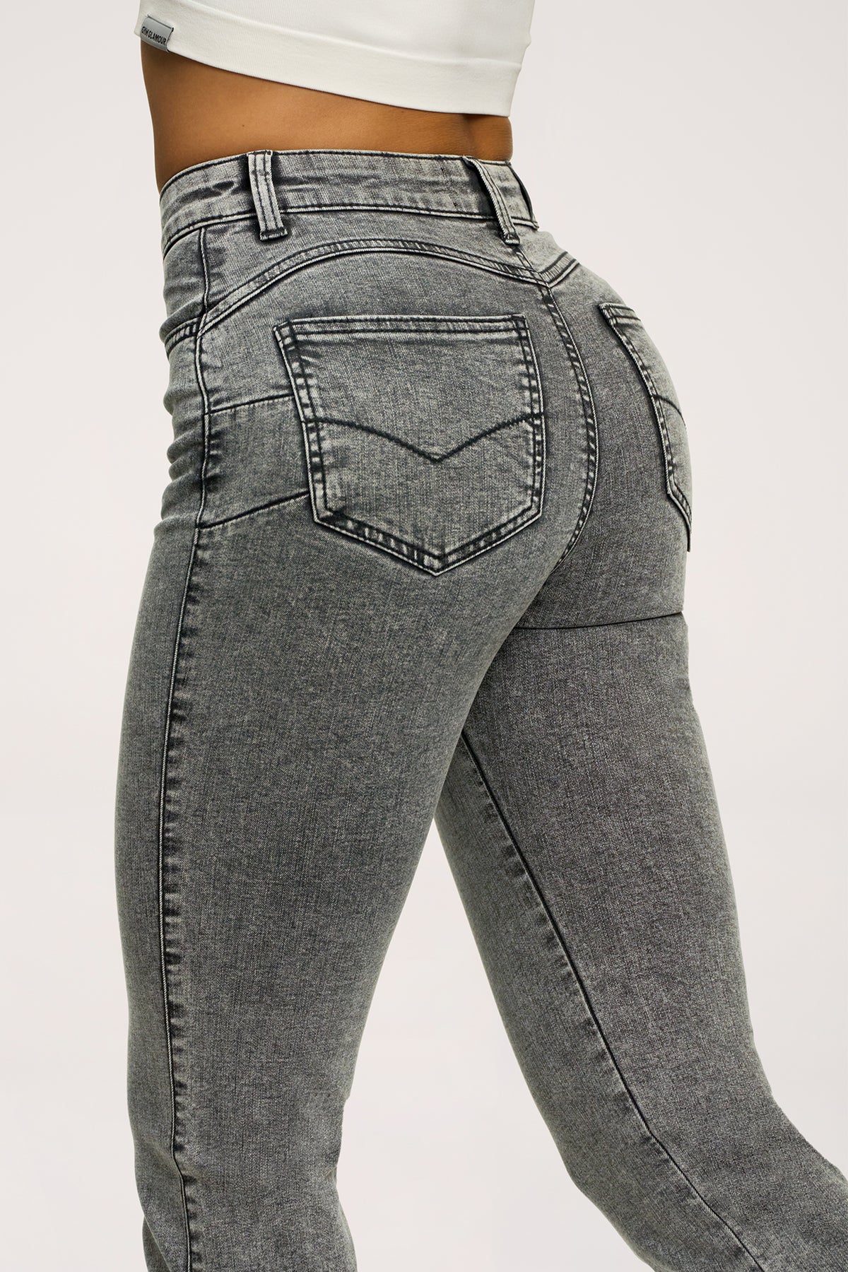 Džínsy zvony perfect slim light grey