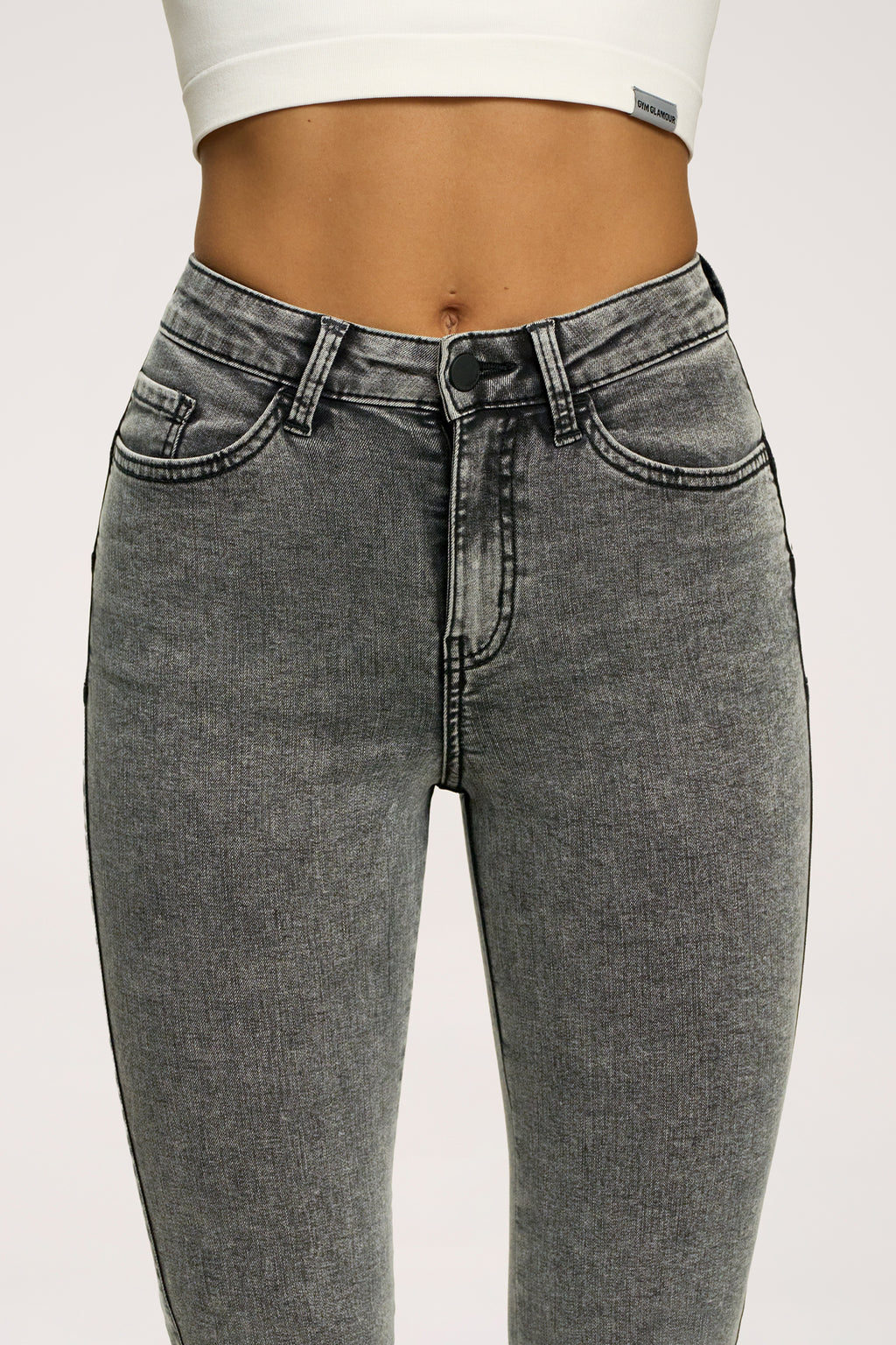 Džínsy zvony perfect slim light grey