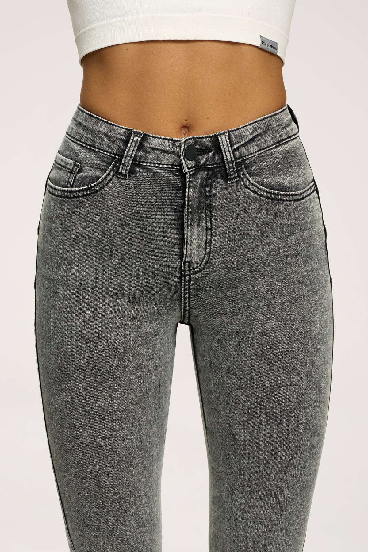 Džínsy zvony perfect slim light grey