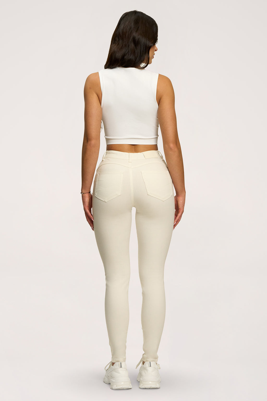 Džínsy skinny perfect slim off white