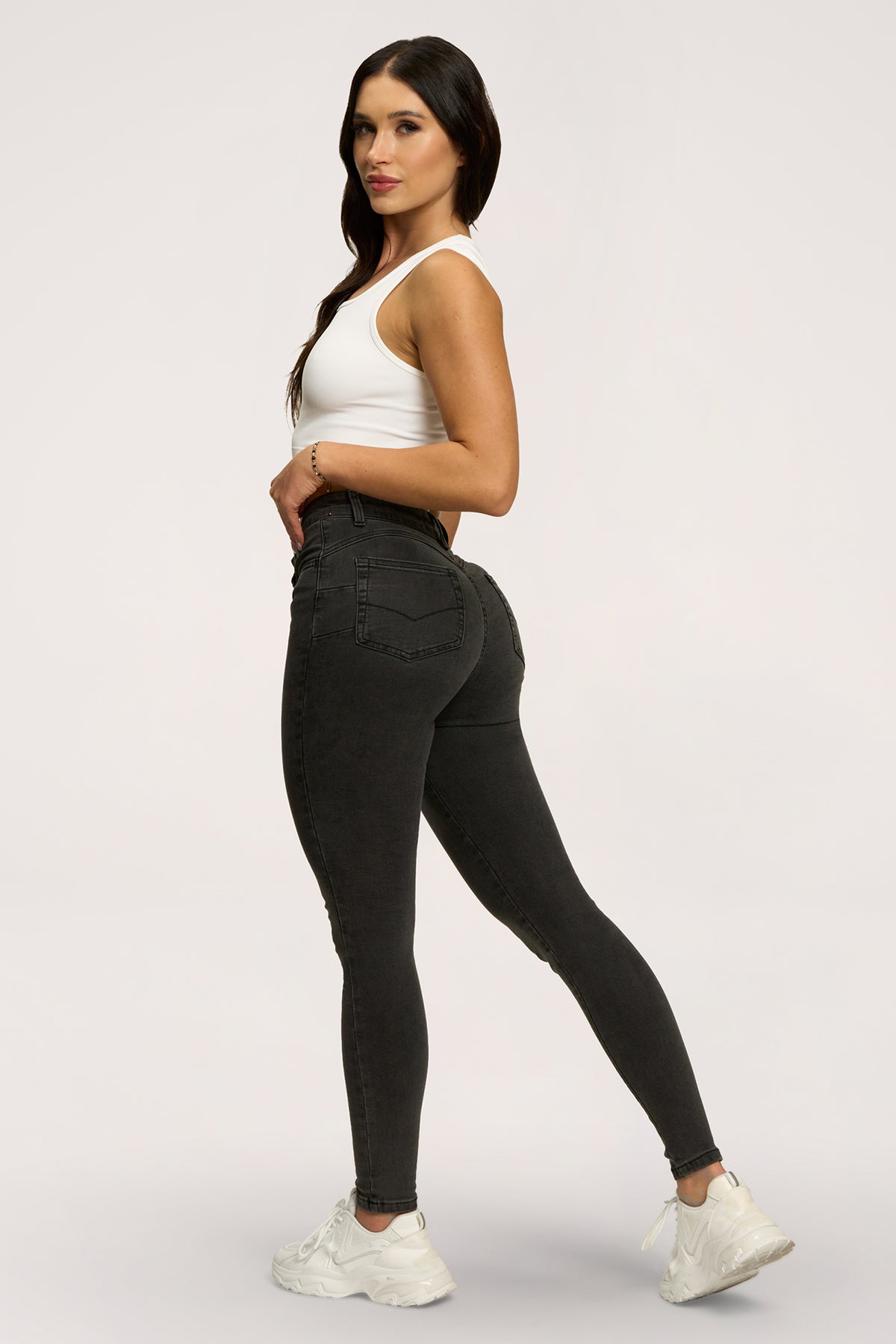 Džínsy skinny perfect slim black