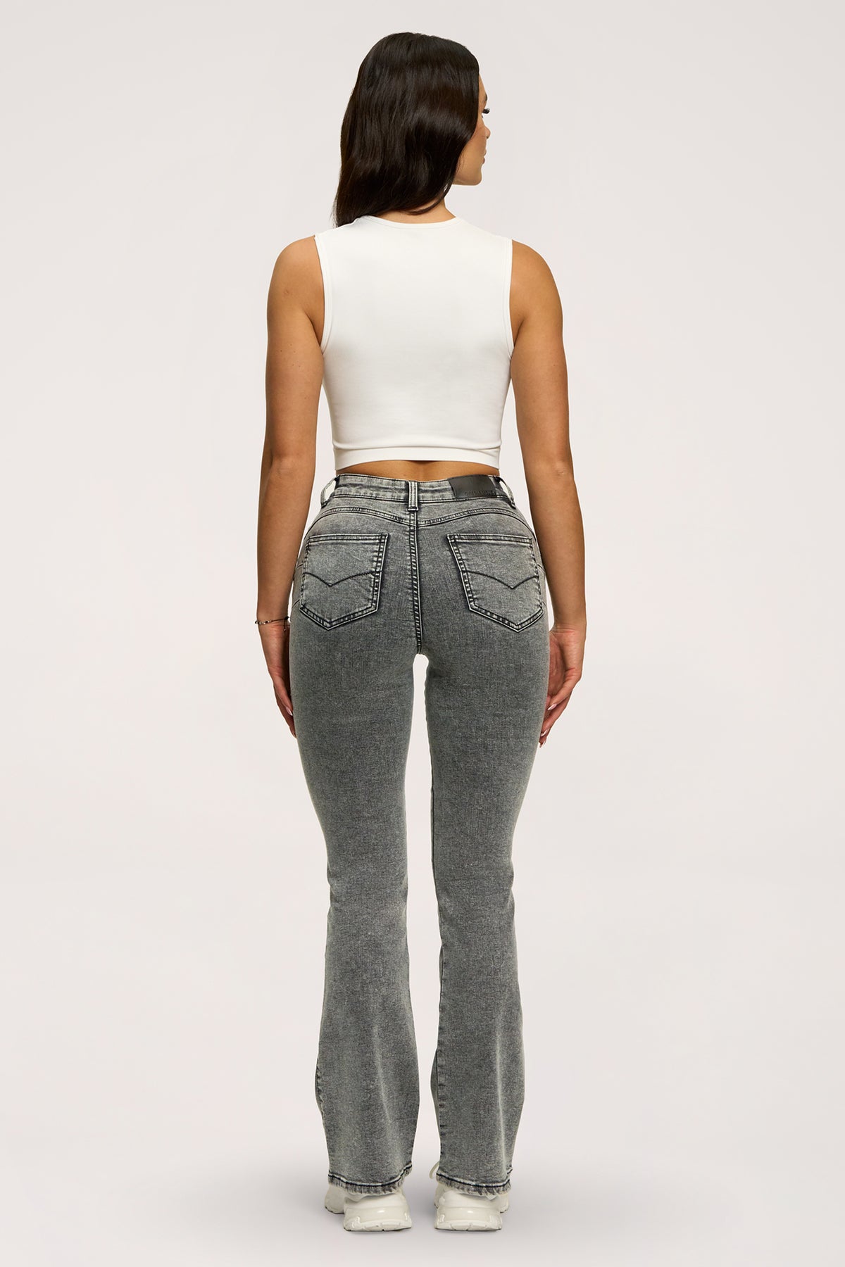 Džínsy zvony perfect slim light grey