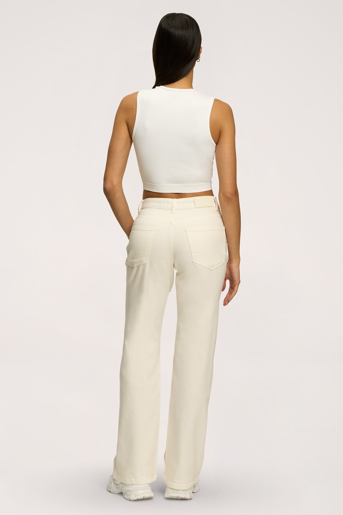 Džínsy s nízkym pásom off white