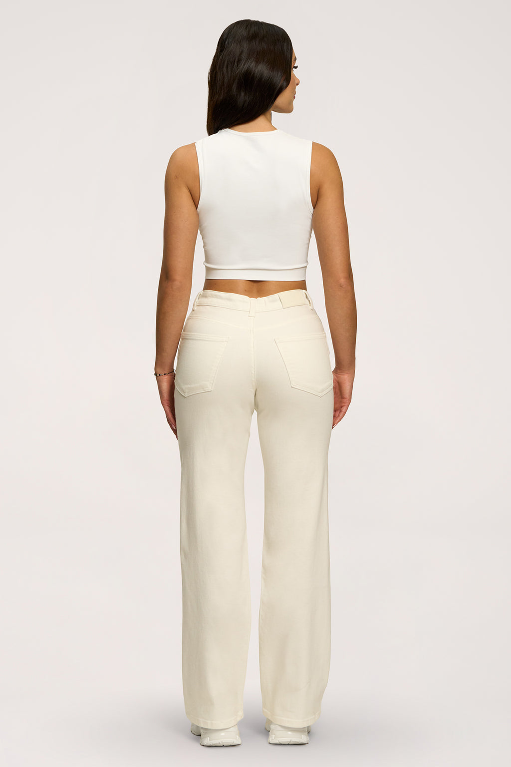 Džínsy s nízkym pásom off white