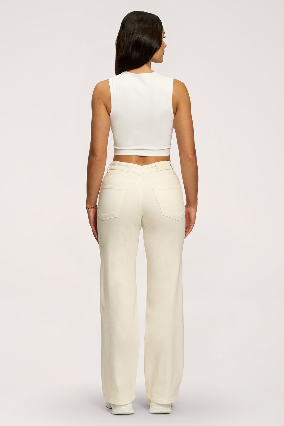 Džínsy s nízkym pásom off white