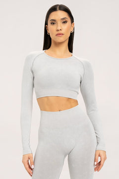 Rashguard stone washed biely