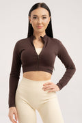Bluza bezszwowa rozpinana chocolate