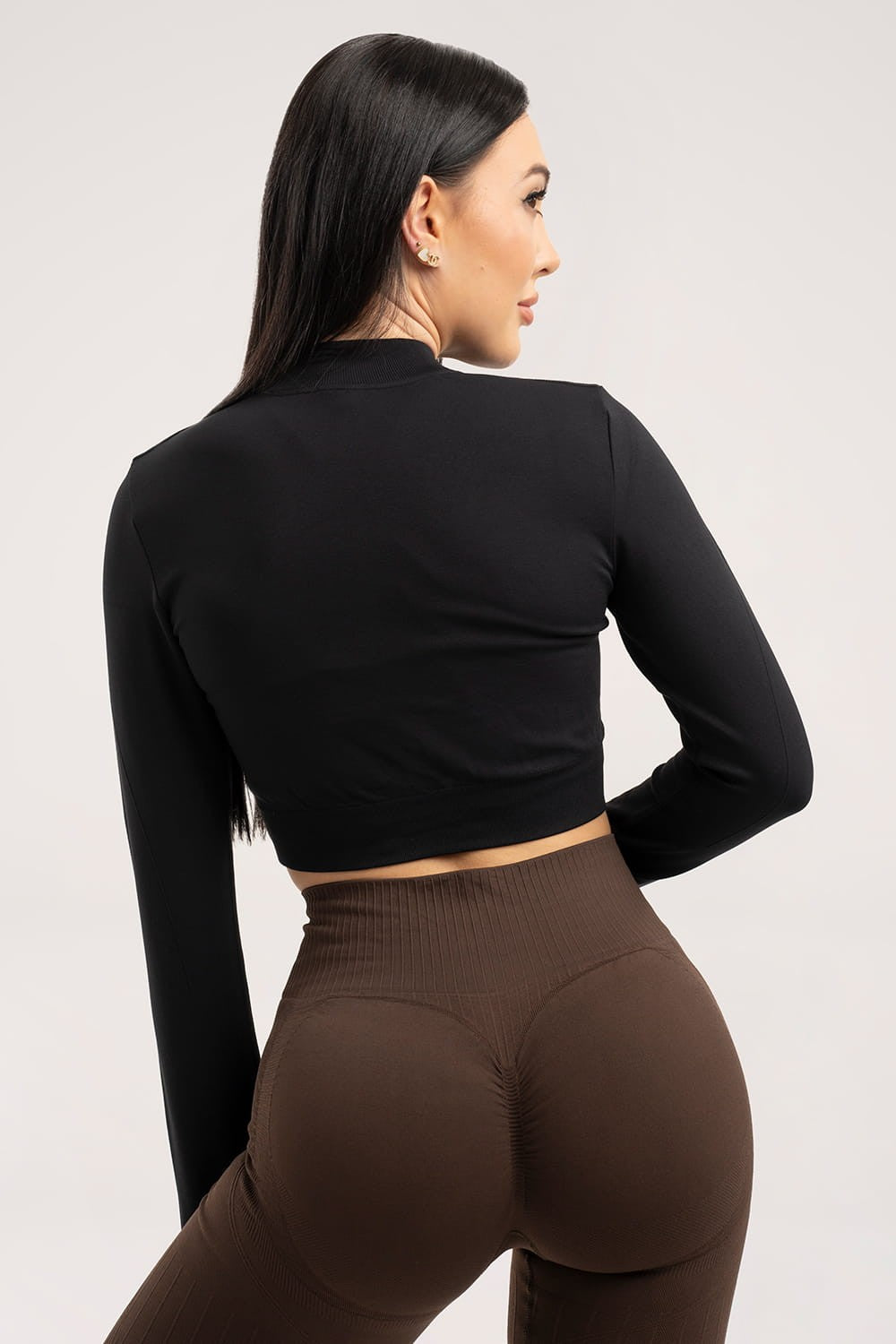Bluza bezszwowa rozpinana black